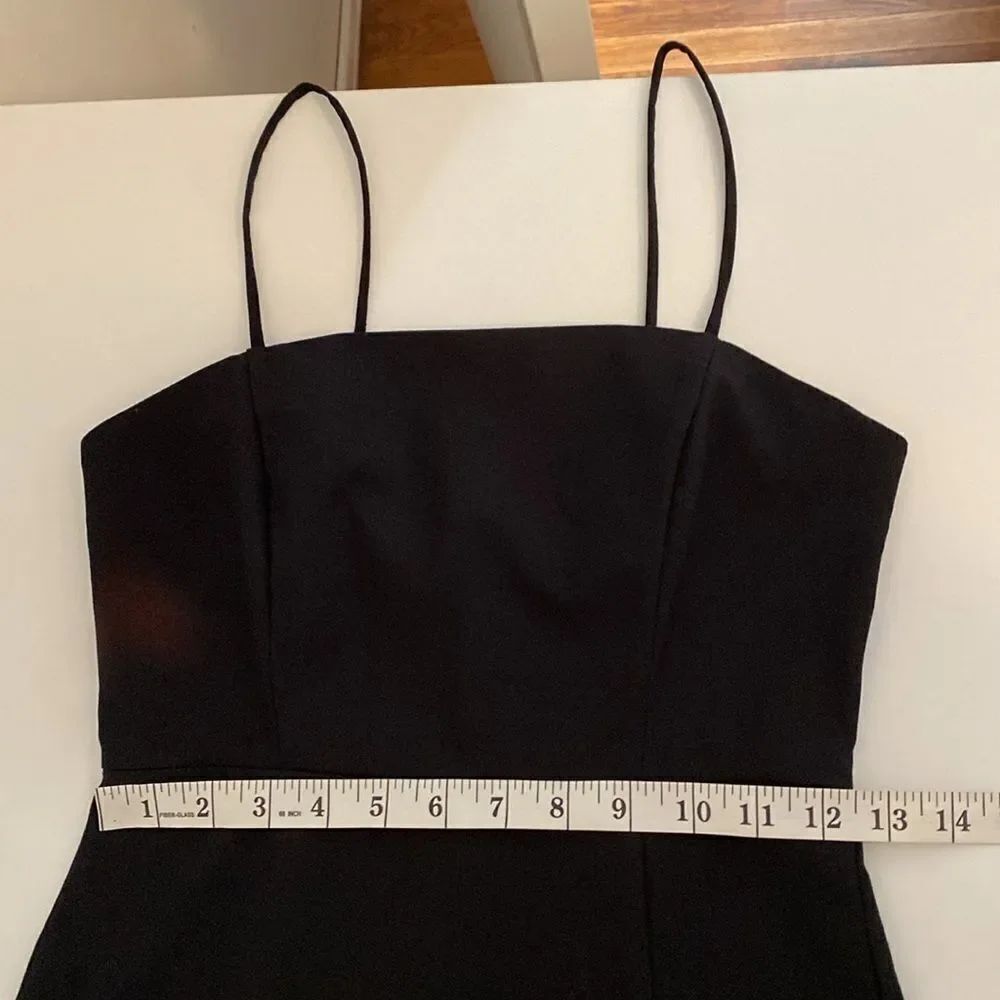 Zara Black Lightweight Midi Dress with Thigh Split Size Small - Picture 12 of 14